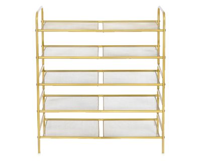 Organizador zapatos 5 Niveles dorado 80x68x29 cm