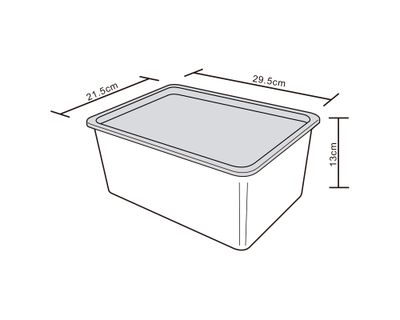 Imagen 2 del producto Caja organizadora gris 6 lt