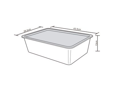 Imagen 2 del producto Caja organizadora gris 13 lt