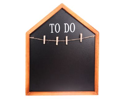 Imagen 1 del producto Pizarra tiza con clips Casa 40x50 cm