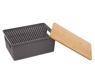 Imagen 2 del producto Caja organizadora Tejida 4 lt marengo