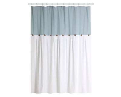 Imagen 1 del producto Cortina baño Botones azul/blanco 180x180 cm