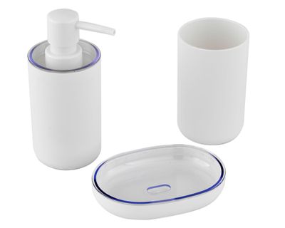 Accesorios baño blanco 3 piezas