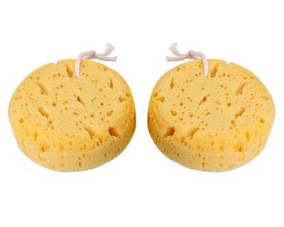 Imagen 1 del producto Set 2 esponjas red baño amarillo