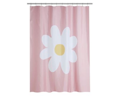 Cortina baño rosado 180x180 cm