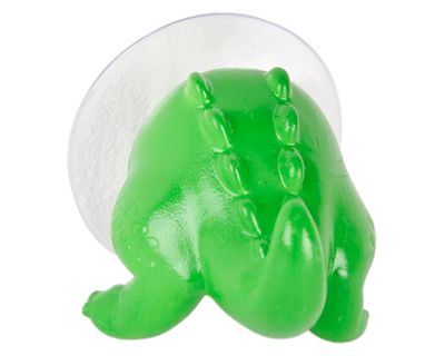 Gancho cortina con succión Dino verde