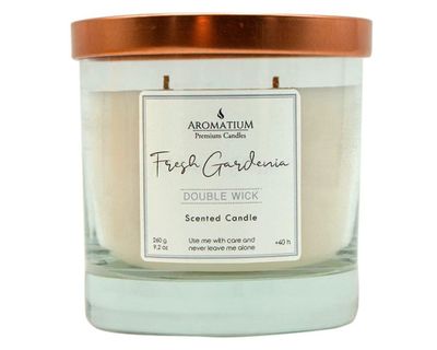 Vela Premium candles 2 mechas fresh gardenia 260 g