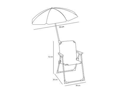 Imagen 2 del producto Silla de playa director Minnie + quitasol