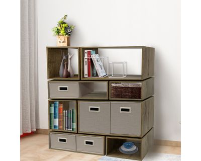 Imagen 2 del producto Estante modular alto doble natural 34.5x64.5x30.2 cm