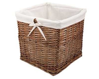 Imagen 2 del producto Canasto tela interior/mimbre natural 30x30x30 cm