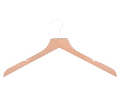 Colgador Fino blanco/madera 10 piezas