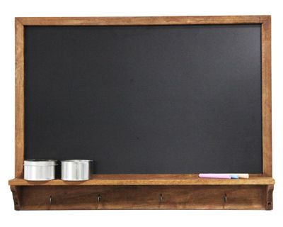 Imagen 1 del producto Pizarra tiza repisa 4 ganchos 40x60 cm