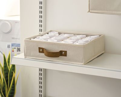 Imagen 2 del producto Organizador tela 16 espacios crudo 9x30x30 cm