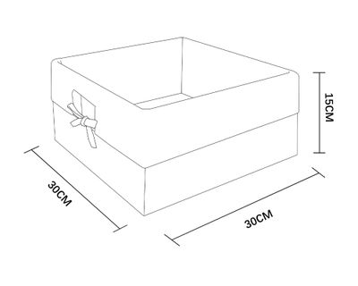 Imagen 2 del producto Canasto con tela bajo Tejido blanco 15x30x30 cm