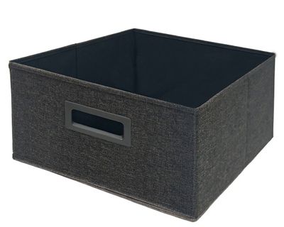 Canasto plegable bajo grafito 15x30x30 cm