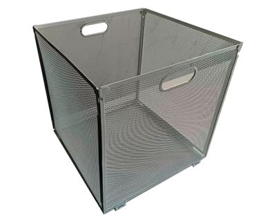 Imagen 2 del producto Canasto plegable malla metal grafito 30x30x30 cm