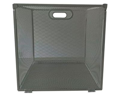 Canasto plegable malla metal grafito 30x30x30 cm
