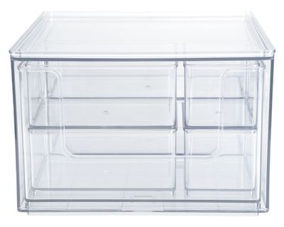 Caja organizadora modular transparente 8 piezas