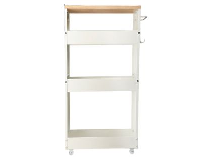 Imagen 1 del producto Carro organizador vertical blanco/natural 81.2x50x12.6 cm