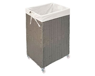 Hamper ratán con ruedas