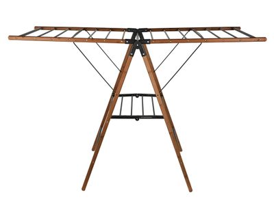 Tendedero pie Alas madera/negro