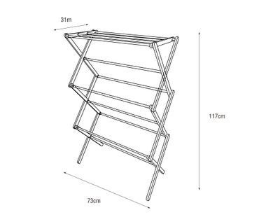 Imagen 2 del producto Tendedero pie Vertical madera/negro
