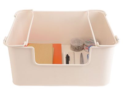 Imagen 2 del producto Canasto apilable blanco