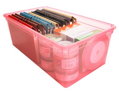 Imagen 2 del producto Caja organizadora Infantil rojo traslucido 18L