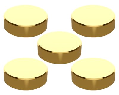 Magneto tableros dorado 5 unidades