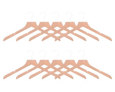 Colgador angosto madera 10 piezas