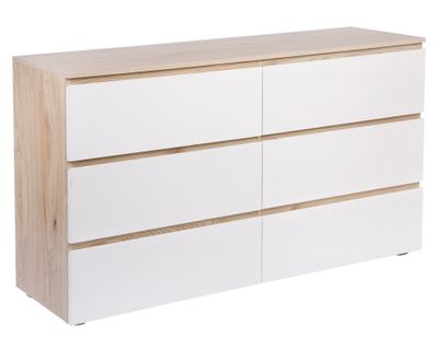 Imagen 2 del producto Cómoda Mallorca 6 cajones madera/blanco