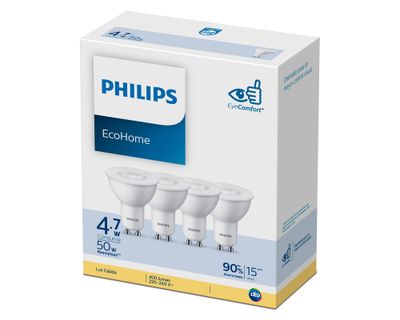 Imagen 2 del producto Ampolleta LED 4.7W GU10 luz cálida 4 unidades