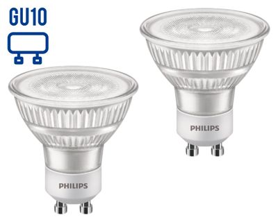 Ampolleta LED 4.6W GU10 luz fría 2 unidades