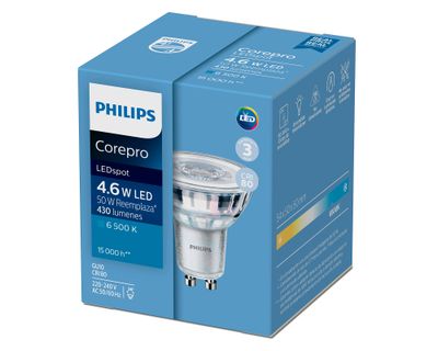 Imagen 2 del producto Ampolleta LED 4.6W GU10 luz fría 2 unidades