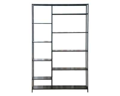 Repisa multiespacio Frida negro 188x120x30 cm