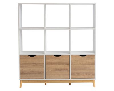 Imagen 1 del producto Estante organizador Florencia blanco/natural 126x114x30 cm