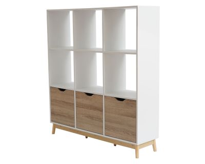 Imagen 2 del producto Estante organizador Florencia blanco/natural 126x114x30 cm