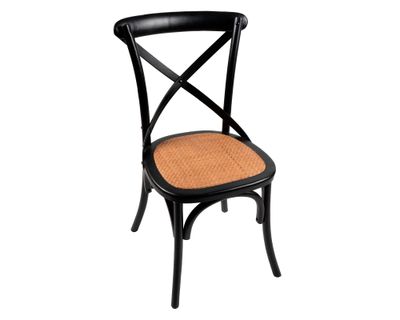 Imagen 2 del producto Silla madera Rustic 2.0 negro/café 88x49x54 cm