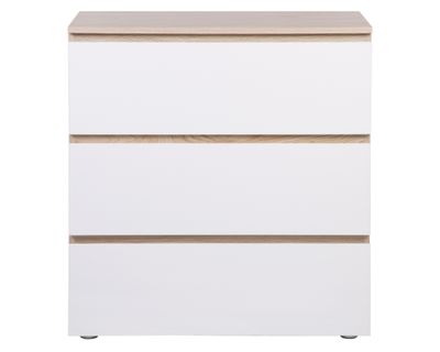 Cómoda Mallorca blanco/natural 3 cajones