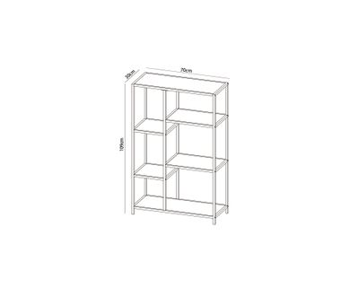 Imagen 2 del producto Repisa Multinivel negro/natural 109x70x30 cm