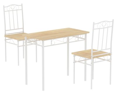 Imagen 2 del producto Desayunador 2 sillas Tino blanco/natural