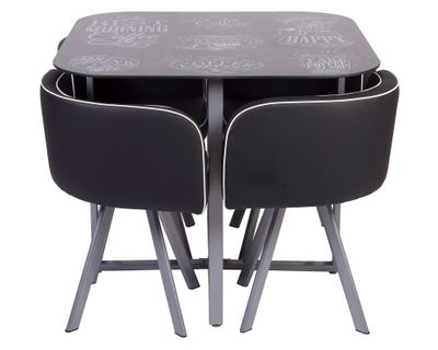 Imagen 1 del producto Comedor 4 sillas Coffe 73x90x90 cm