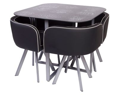 Imagen 2 del producto Comedor 4 sillas Coffe 73x90x90 cm