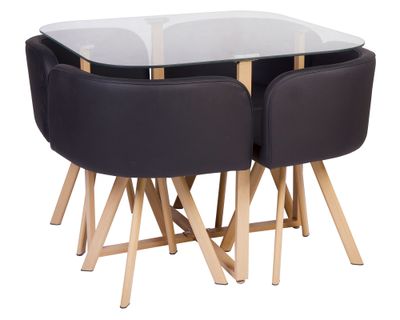 Imagen 2 del producto Comedor 4 sillas Pizza 73x90x90 cm