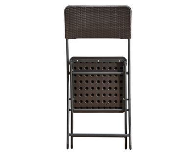 Imagen 2 del producto Silla plegable diseño ratán café