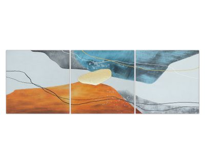 Cuadro oleo Tríptico colores 40x120 cm