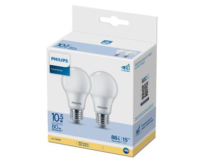 Imagen 2 del producto Ampolleta led 10.5W E27 luz cálida EcoHome 2 un