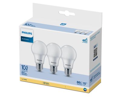 Imagen 2 del producto Ampolleta led 10.5W E27 luz cálida EcoHome 3 un