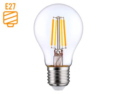 Ampolleta 8W E27 luz cálida A60 Filamento