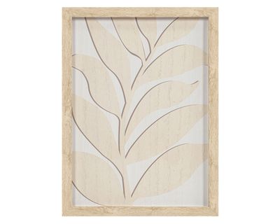Imagen 1 del producto Cuadro Hoja beige B 40x30 cm